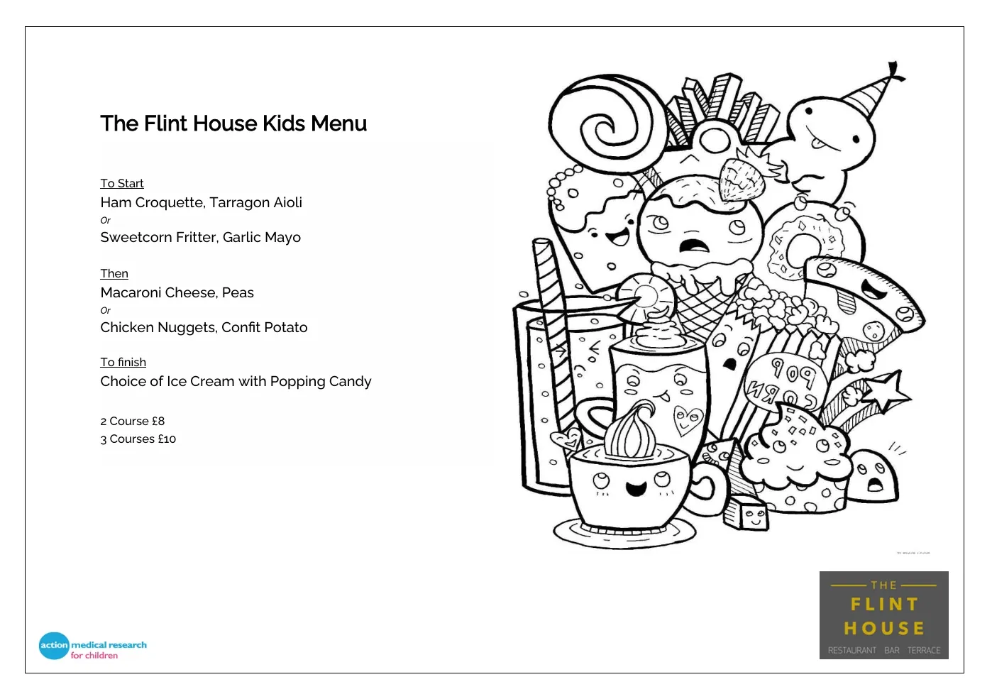 Flint House Group Menu
