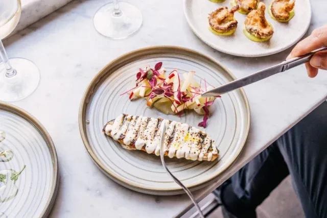 Fresh, light and with just the right amount of zing. 💥

Our mackerel fillet comes with horseradish crème fraîche, pickled cucumber and fresh apple, a beautifully balanced plate that's doing exactly what a good fish dish should.
